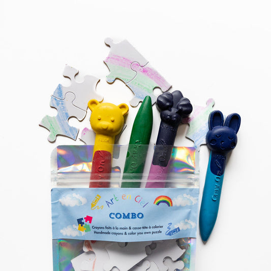 COMBO - Crayon STIX & Color Your own Puzzle / Case-Tête