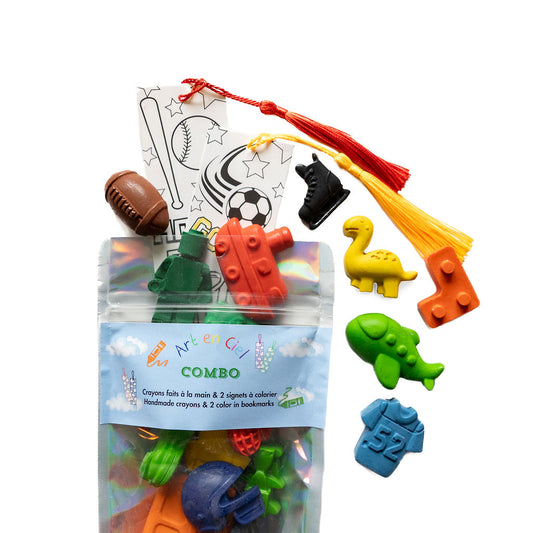 COMBO - Crayons & Color Your Own Bookmarks / Signets